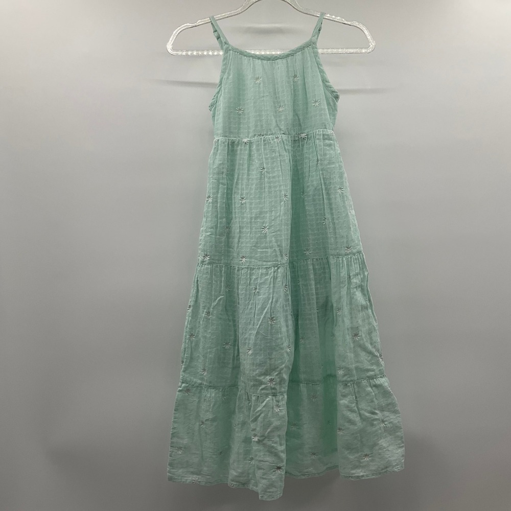 Tiered Maxi Dress Small Mint Green Picniccore Floral 6/6X Cottagecore Fairycore